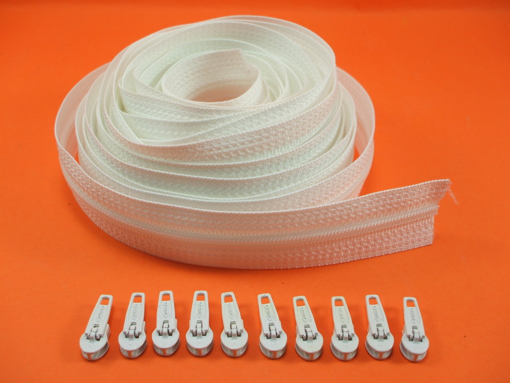 Continuous Zipper Upholstery No 3 Plus Sliders Choose Beige, Black or