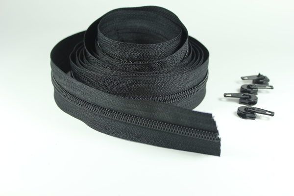 N) 5 Black Continuous Zipper